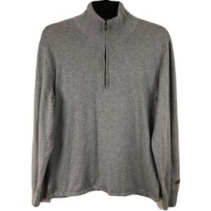 The‎ North Face Men's Medium M Gray 1/4 Zip Pullover Sweater EUC